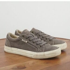 Taos | Plim Soul Taupe Gray Canvas Sneakers | Size 7.5